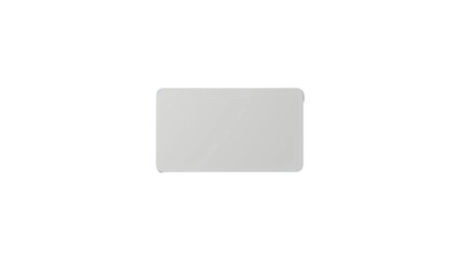 Photorealistic Top-Down Shot of Rounded Border Presentation Card Mockup on the transparent background, PNG Format