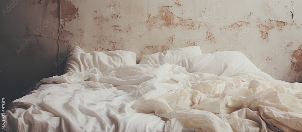 Wall mural Cozy bedding in a serene bedroom