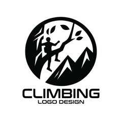 Climbing Vector Logo Design