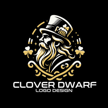 Clover Dwarf Vector Logo Design
