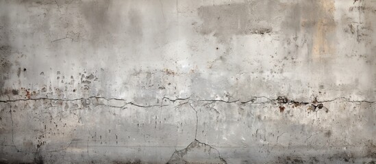 Cracked concrete wall shows signs of wear - obrazy, fototapety, plakaty