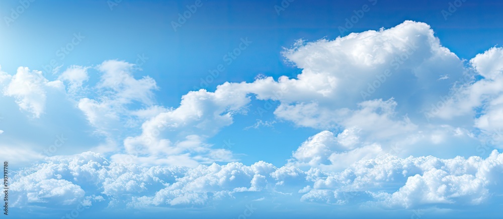 Sticker Clouds float over a serene lake