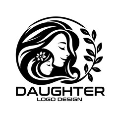 Daughter Vector Logo Design 
