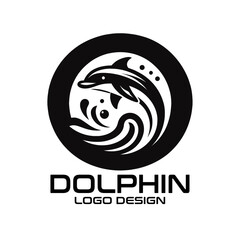 Obraz premium Dolphin Vector Logo Design