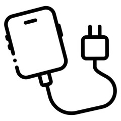 mobile phone with charger icon