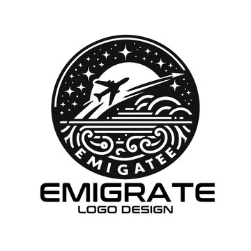 Emigrate Vector Logo Design