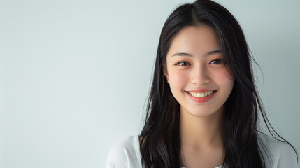 ヘアモデルの若い女性　美人