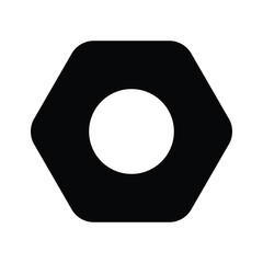 Grab this beautifully designed icon of nut in editable style, a customizable vector of hex nut