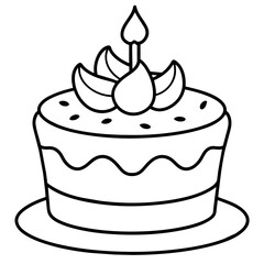 birthday cake with candle