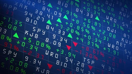 The interface where the stock price keeps rising and falling - Powered by Adobe