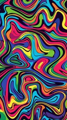 Fototapeta premium Vibrant Ripple Abstract Flowing Stripes Illusion