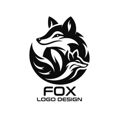 Naklejka premium Fox Vector Logo Design