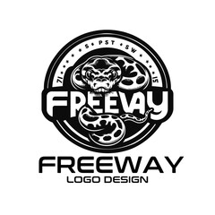 Freeway Snake Vector Logo Design