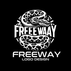 Freeway Snake Vector Logo Design