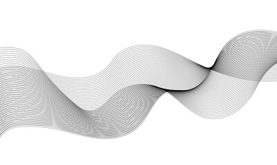 Digital futuristic technology concept banner background. Wave business curve lines on transparent background. Abstract wavy ocean line and future technology, business, voice, sound, music, poster, ban