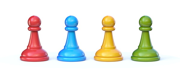 Board games pawns 3D