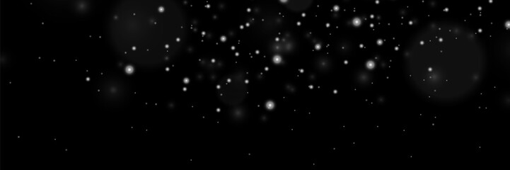 Bokeh sparkles, sparkling dust. Flying particles of light.