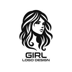 Girl  Vector Logo Design