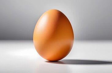 Chicken egg on white isolated background - obrazy, fototapety, plakaty
