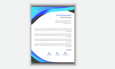 Modern Poster letterhead Design