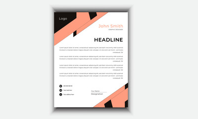 Modern Poster letterhead Design