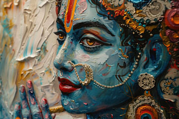Painting of Krishna, Generative AI