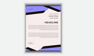 Modern Poster letterhead Design