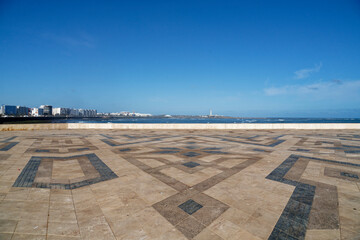 Casablanca , Blick auf die Stadt, Platz, Ornament