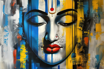 Painting of Krishna, Generative AI