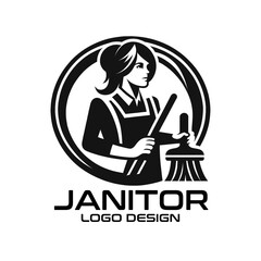 Janitor Vector Logo Design