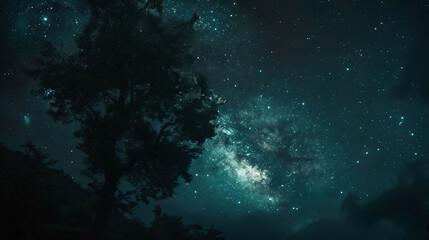 Obraz premium stunning night sky, stars, galaxies, professional colour grading, soft shadows, no contrast, clean sharp focus, film photography