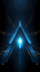 Obraz premium triangle with glowing edges