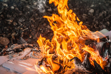 Burning documents causes air pollution.