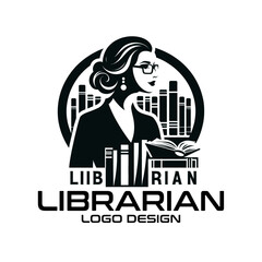 Librarian Vector Logo Design
