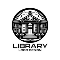 Library Vector  Logo Design
