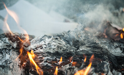 Burning documents causes air pollution.