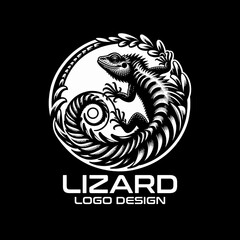 Lizard Vector Logo Design 