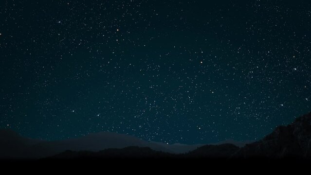  mountain. backgrounds night sky with stars and moon and clouds. 