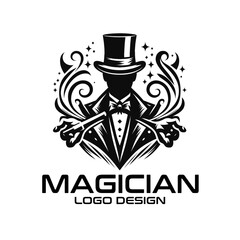 Magician Vector Logo Design