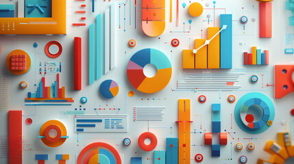 Comparing productivity software features visually with colorful charts and icons.