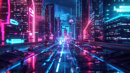 Futuristic cyber city, future technology, flying cars, glowing neon lights, very advanced appearance, lights, speed images