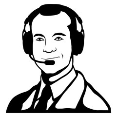 customer service representative, call center, customer service icon, telecommunications operator, online assistant, customer service logo, vector artwork