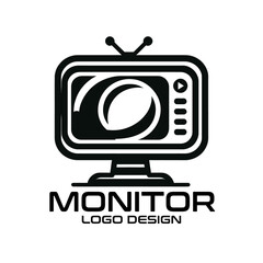 Monitor Vector Logo Design