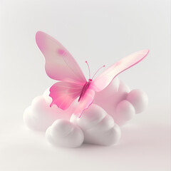 Playful Pink Delight: A  3D butterfly for Kids and Families