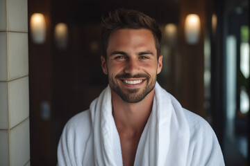 Luxury spa salon resort person have beauty relaxing procedure, Generative AI illustration picture