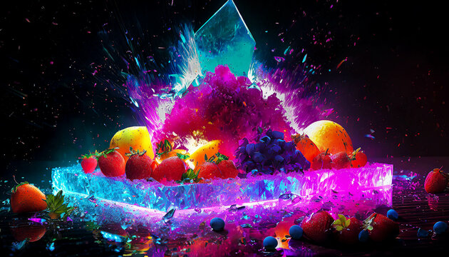 Fr&uuml;chte auf Eis