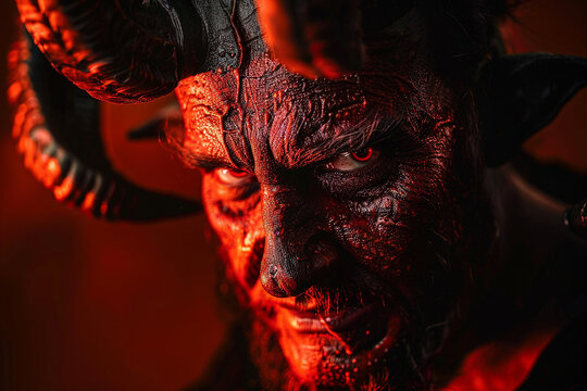 AI generated portrait of evil supernatural being satans from hell