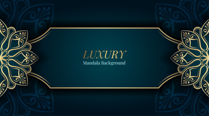 luxury background with golden mandala ornament