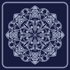 mandala ornament, round decorative design