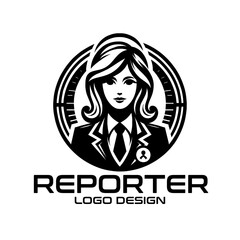 Reporter Vector Logo Design
